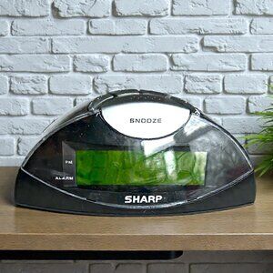 Sharp SPC019A Black Alarm Clock With Snooze Tested Works